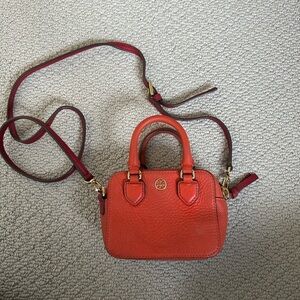 Micro Orange and Red Tone Tory Burch Bag